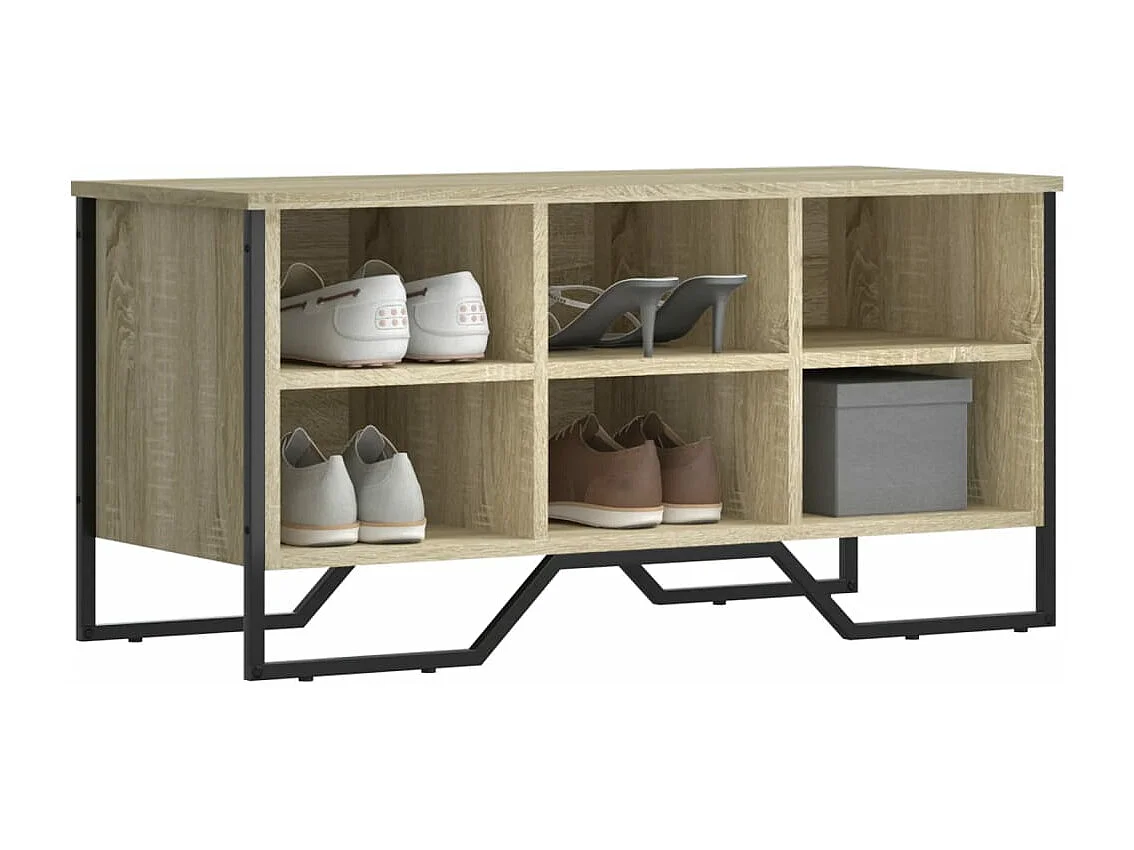 Armoire à chaussures chêne sonoma 90x38x45,5 cm