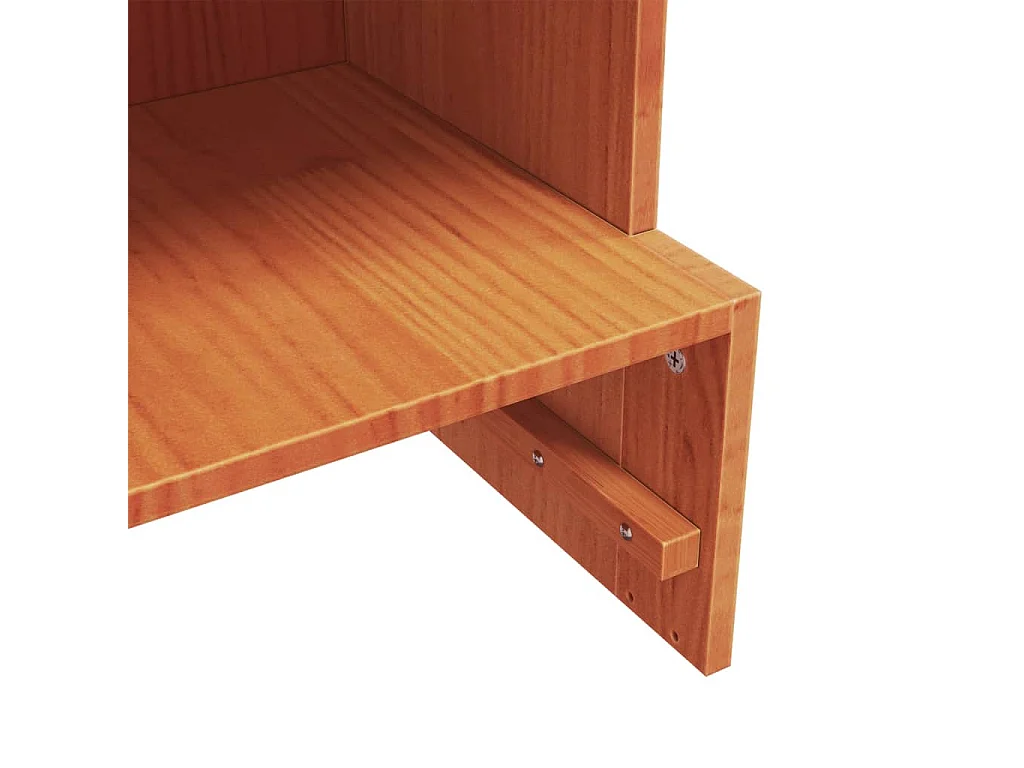 Armoire à chaussures cire marron 52x30x104 cm bois pin massif