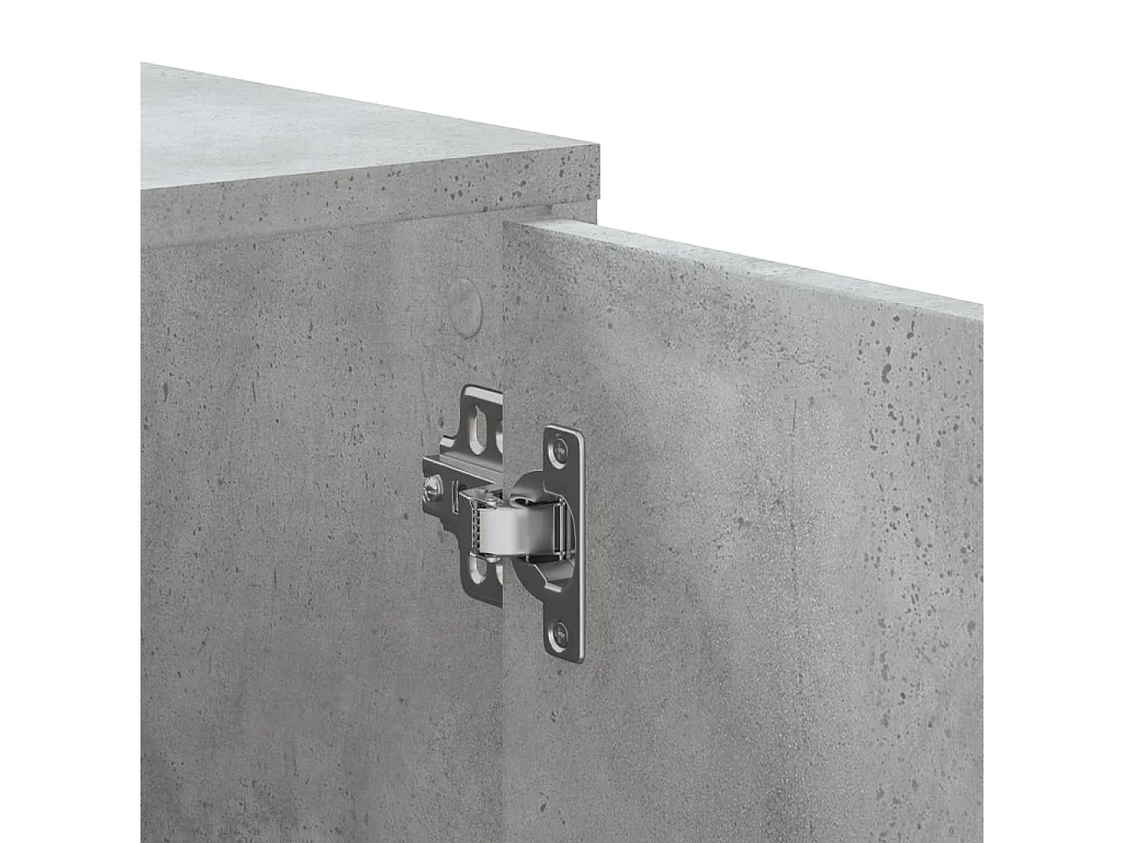 Armoire d'angle gris béton 200x40x45 cm bois d’ingénierie