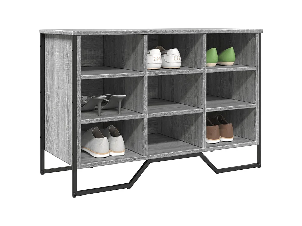 Scarpiera Sonoma grigio 90x38x61,5 cm in MDF