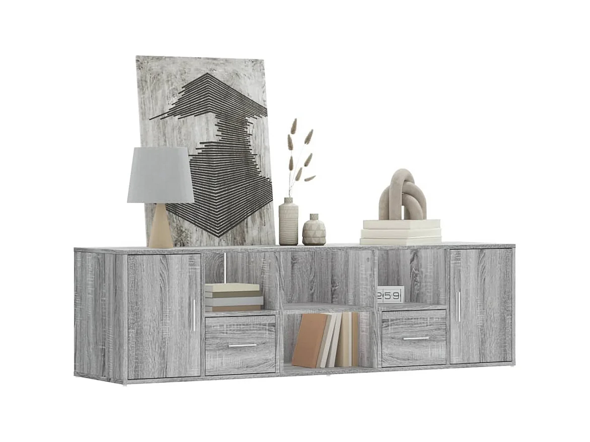 Sonoma grijze hoekkast 160x40x45 cm samengesteld hout