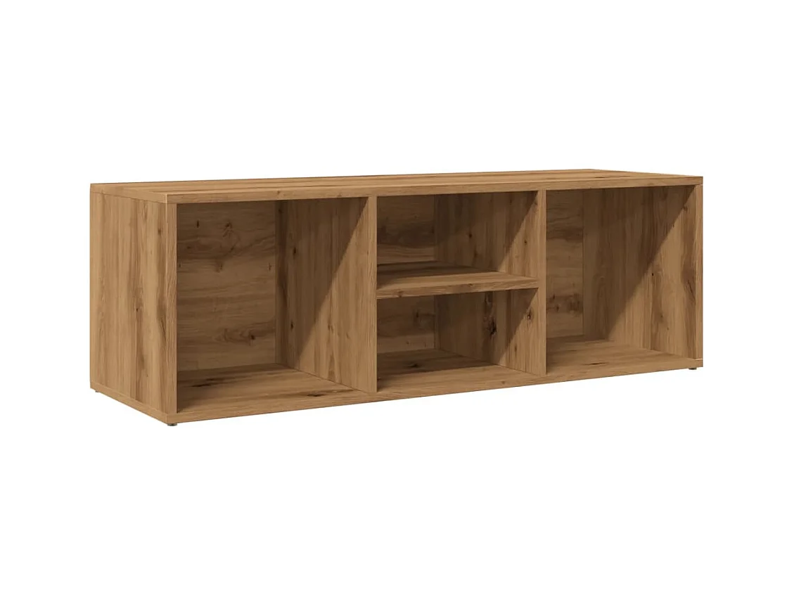 Handgemaakte eiken schoenenopbergbank 105x35x35 cm