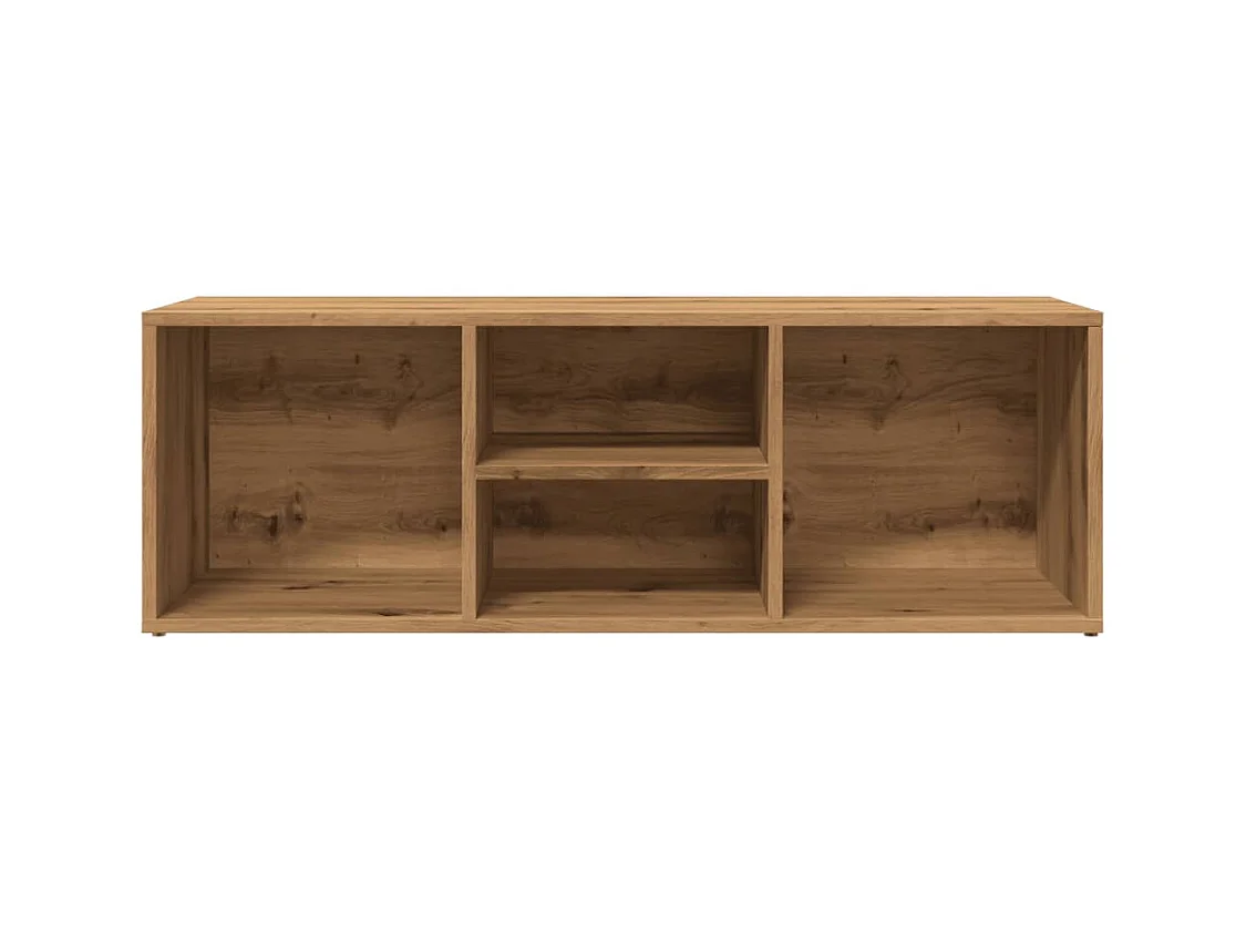 Handgemaakte eiken schoenenopbergbank 105x35x35 cm