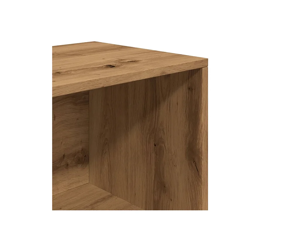 Handgemaakte eiken schoenenopbergbank 105x35x35 cm
