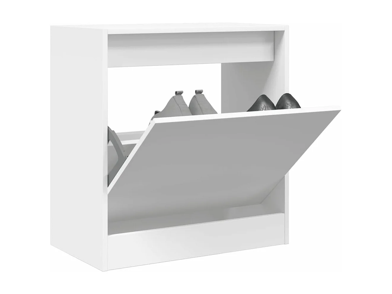 Zapatero blanco 60x34x63,5 cm de madera contrachapada