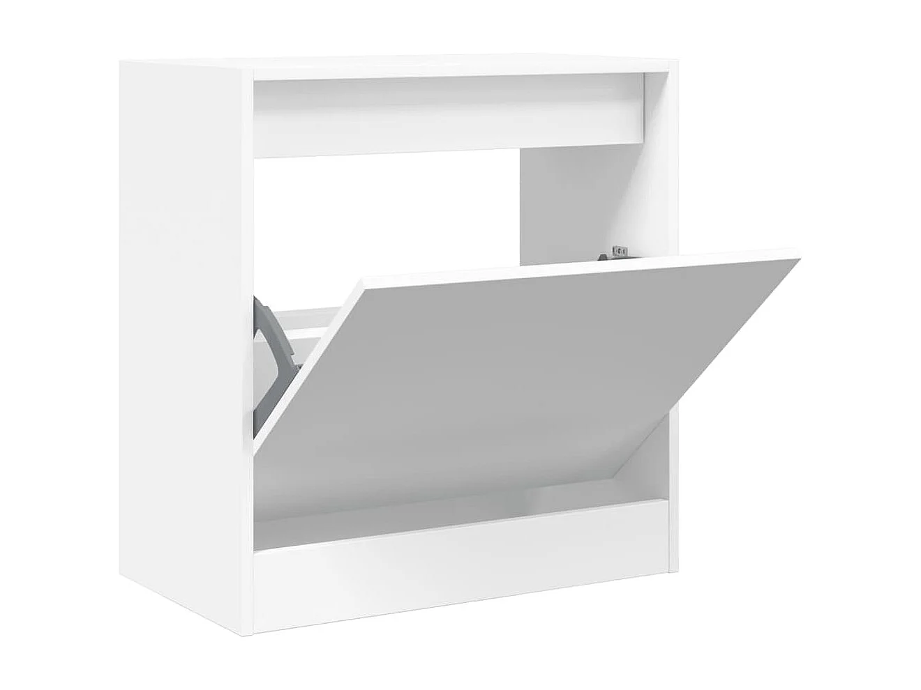 Sapateira branca 60x34x63,5 cm madeira trabalhada