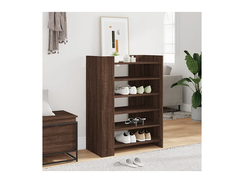 Armoire à chaussures chêne marron 74,5x37,5x100 cm