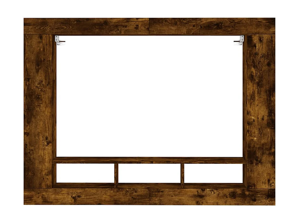 Meuble TV chêne fumé 152x22x113 cm bois d'ingénierie