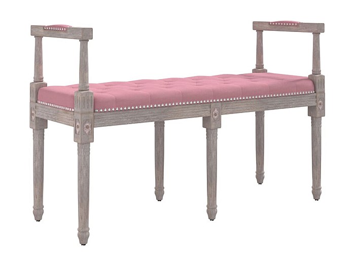 Banco rosa 110x40x70 cm Terciopelo