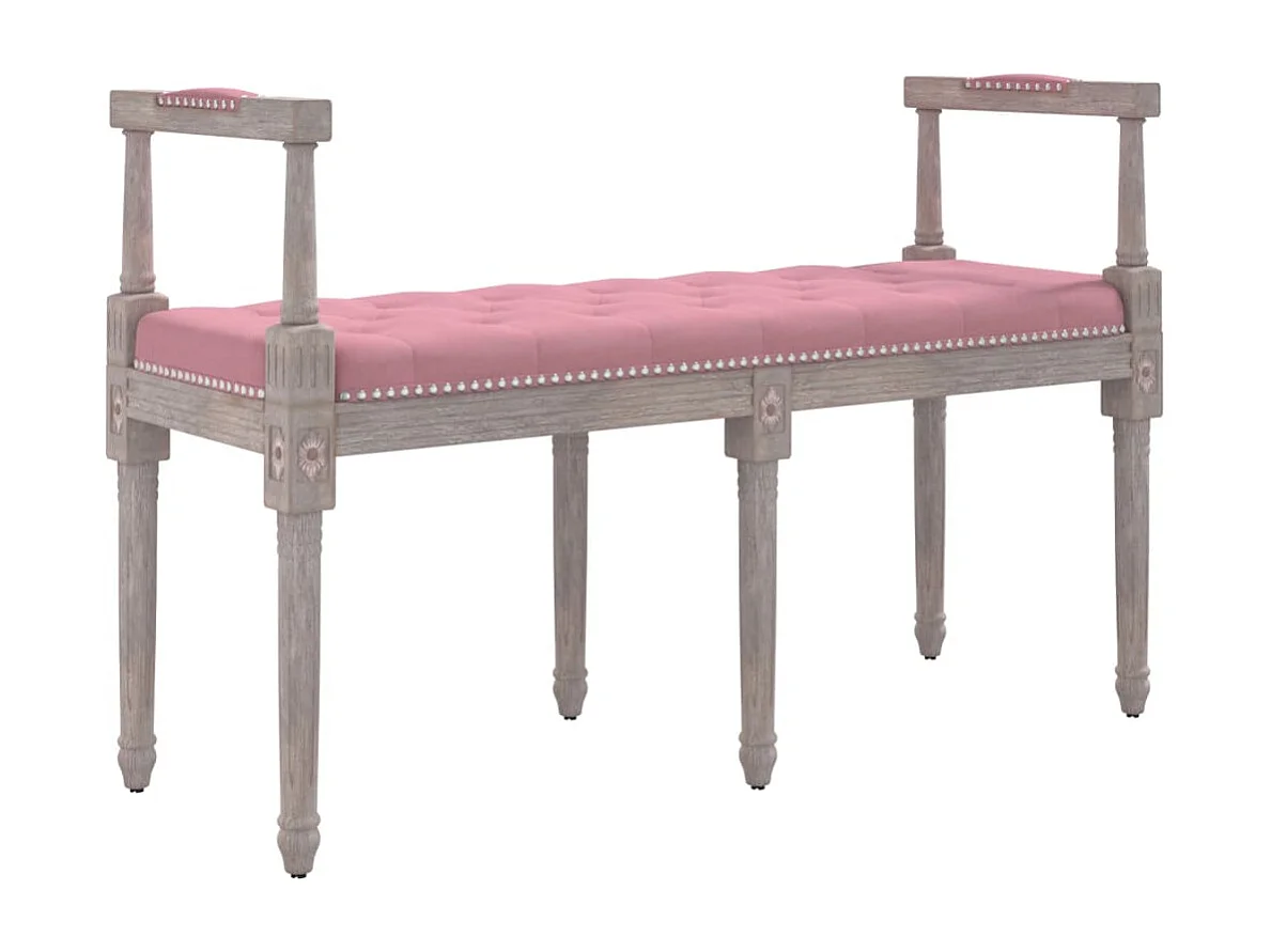 Banc Rose 110x40x70 cm Velours