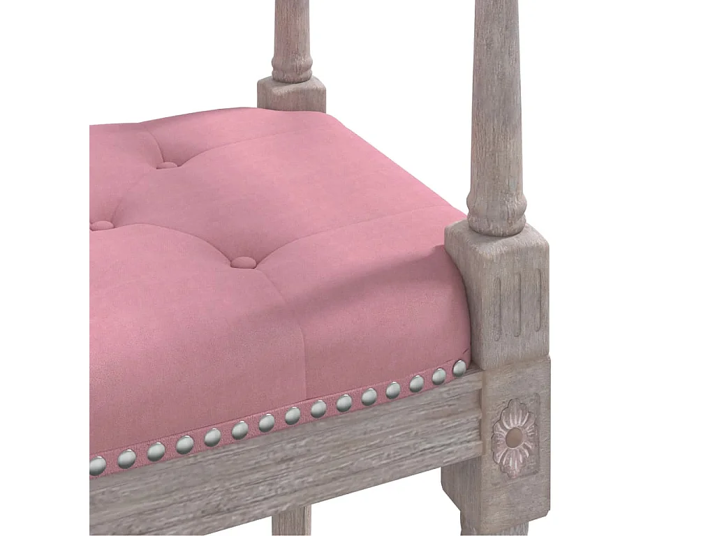 Banc Rose 110x40x70 cm Velours