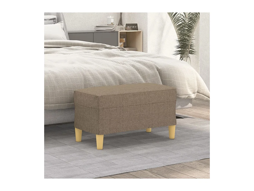 Taupefarbene Bank, 70 x 35 x 41 cm, Stoff