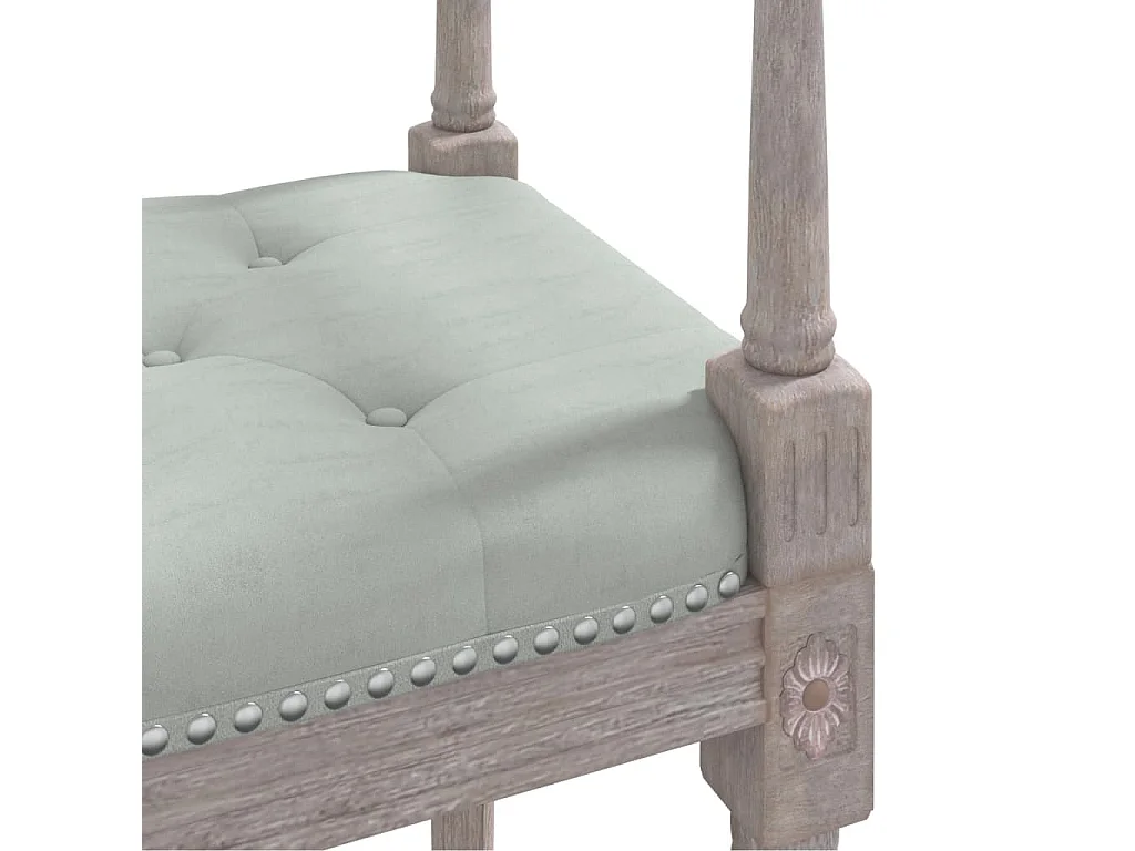 Banc Gris clair 110x40x70 cm Velours