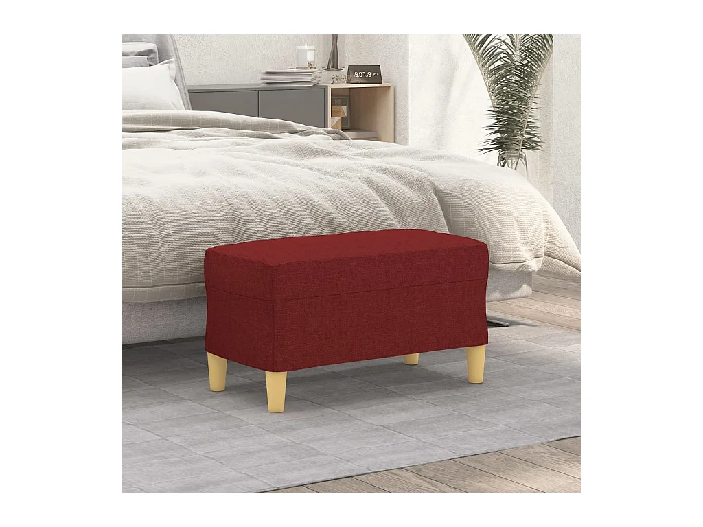 Banc Rouge bordeaux 70x35x41 cm Tissu