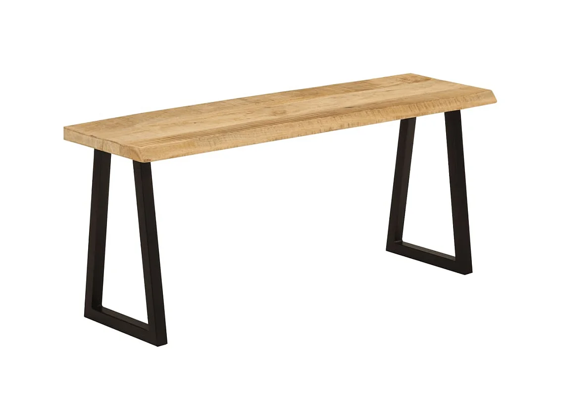 Banc avec bord vivant 105 cm bois de manguier massif