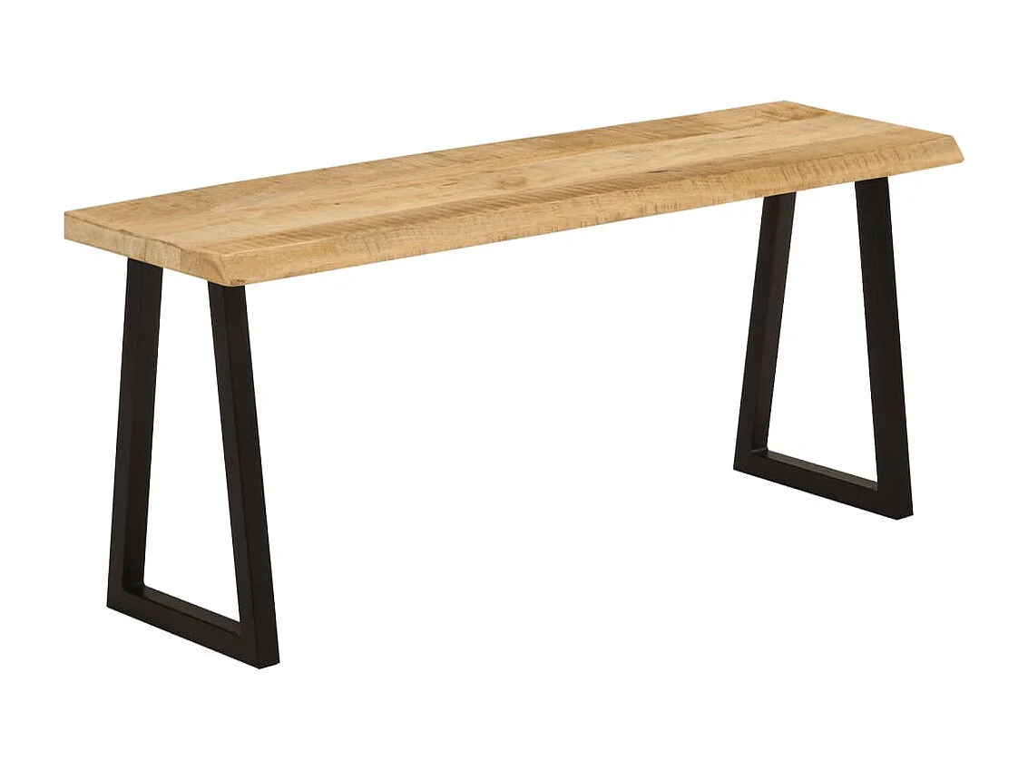 Banc avec bord vivant 105 cm bois de manguier massif