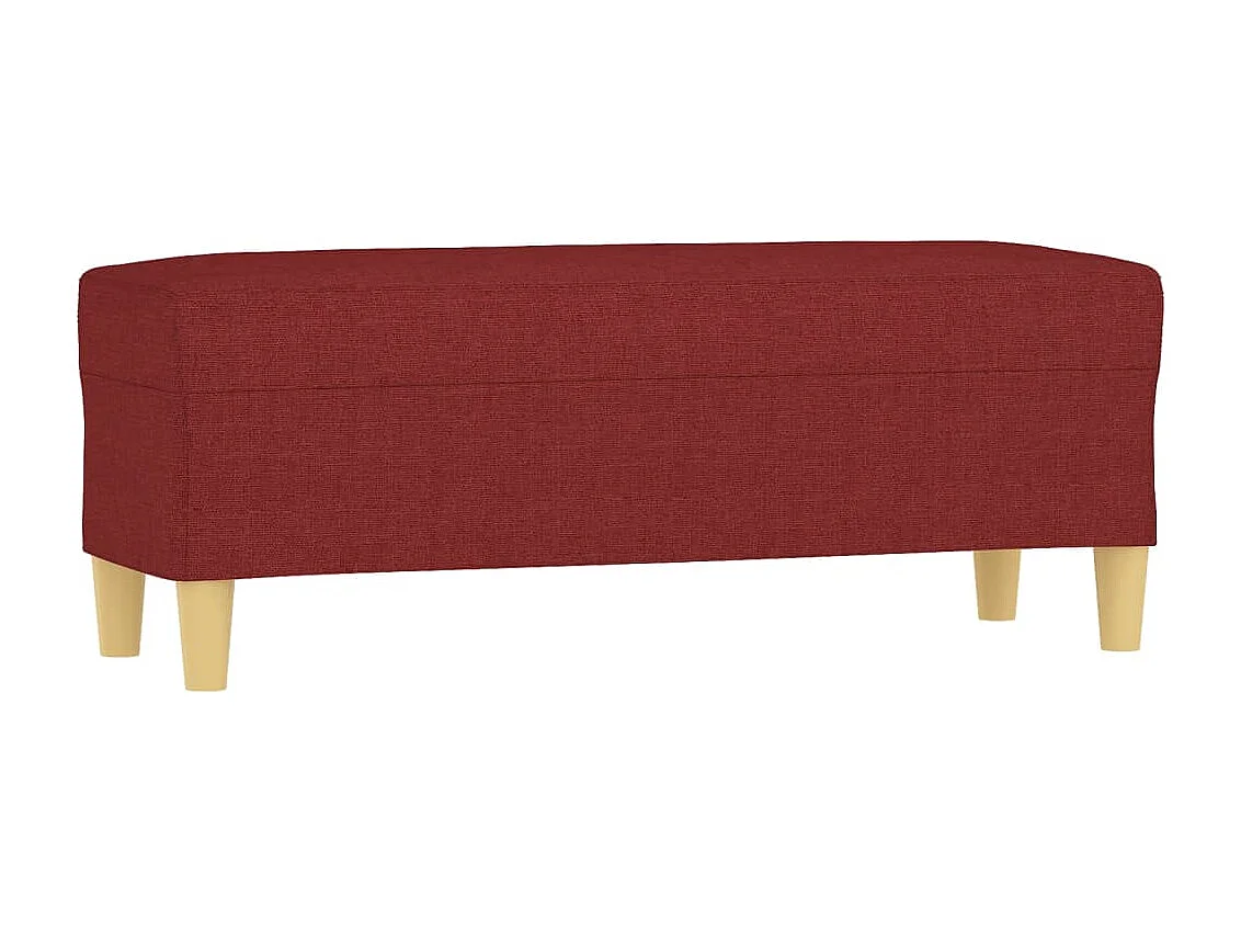 Banco Vermelho Borgonha 100x35x41 cm Tecido