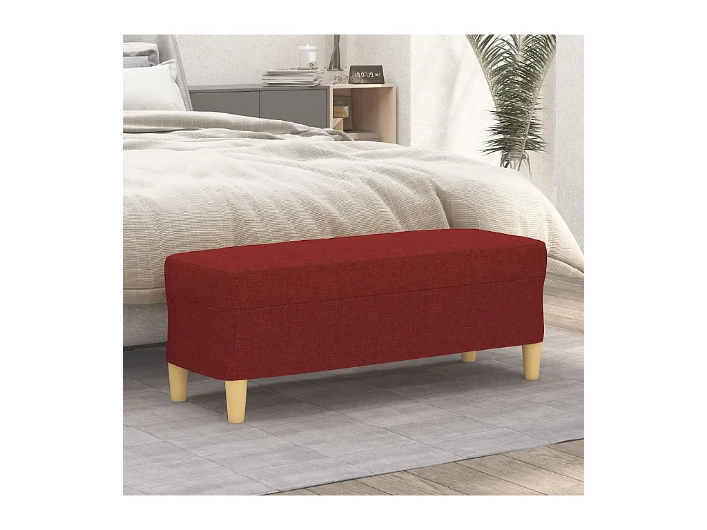 Banc Rouge bordeaux 100x35x41 cm Tissu