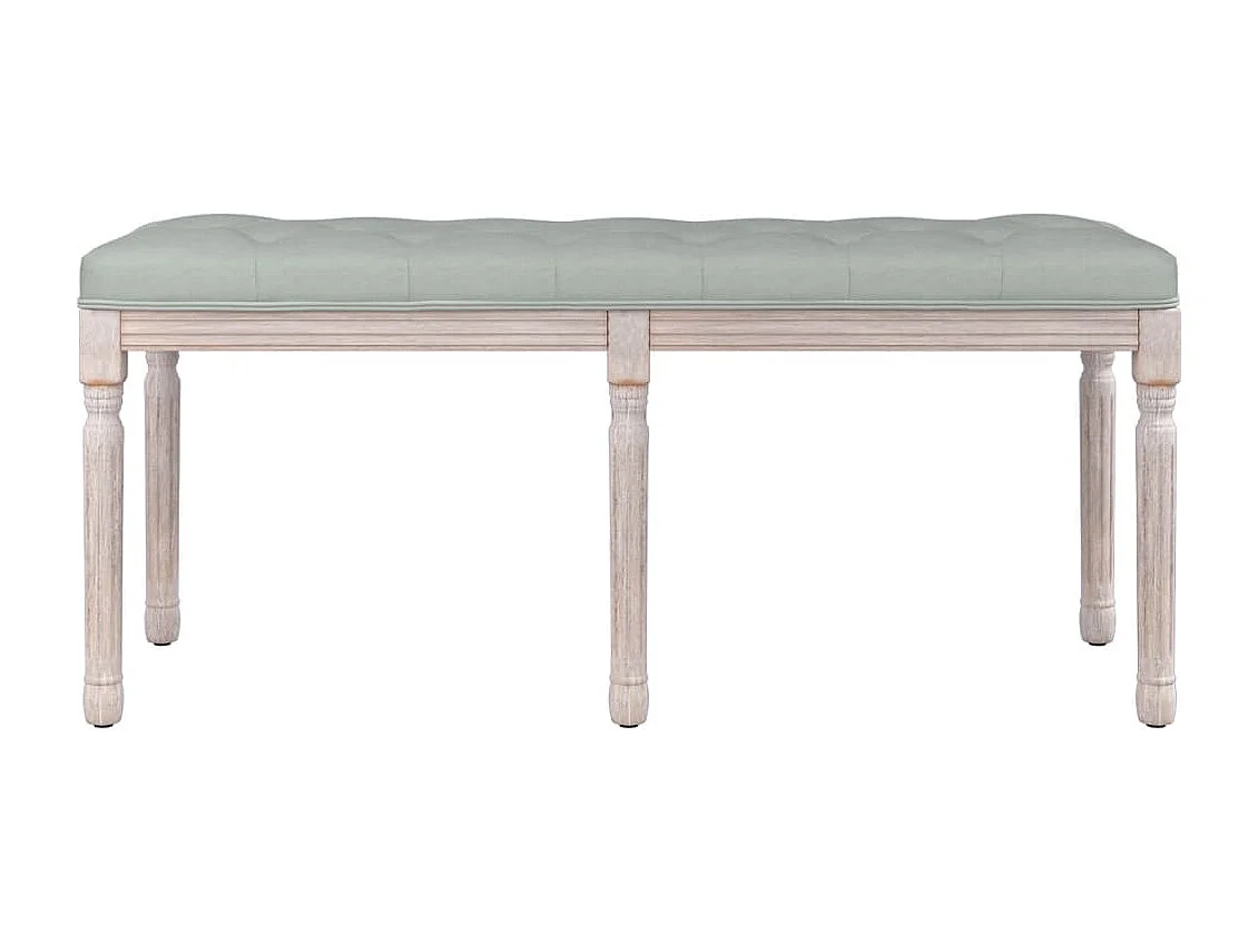 Banc Gris clair 110x40x49 cm Velours