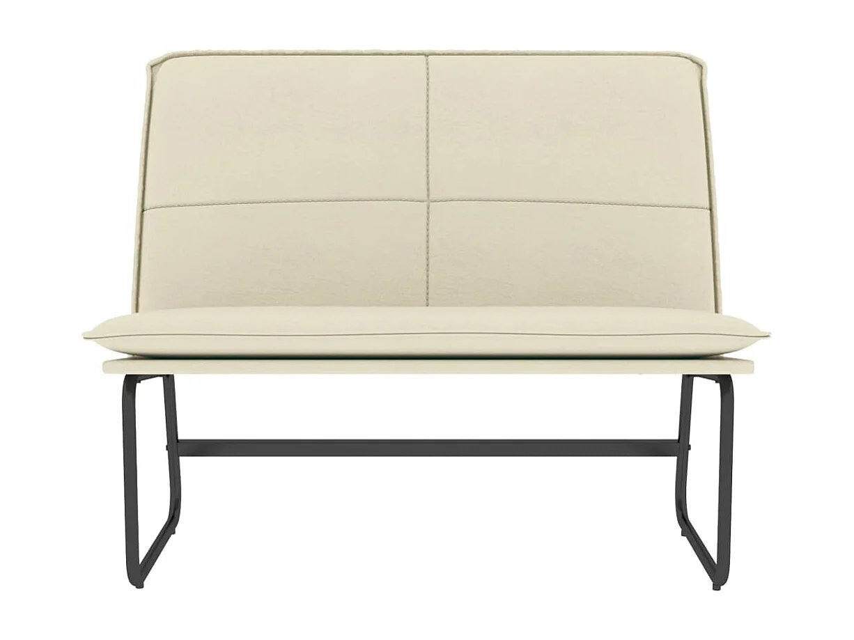 Banco color crema 100x75x76 cm Polipiel