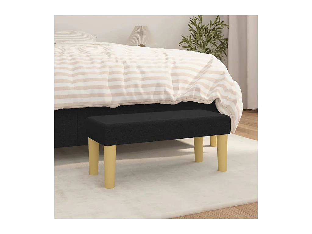 Banc Noir 70x30x30 cm Tissu
