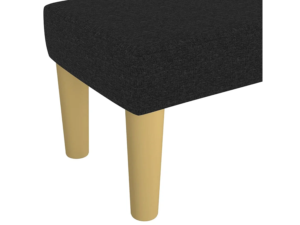 Banc Noir 70x30x30 cm Tissu