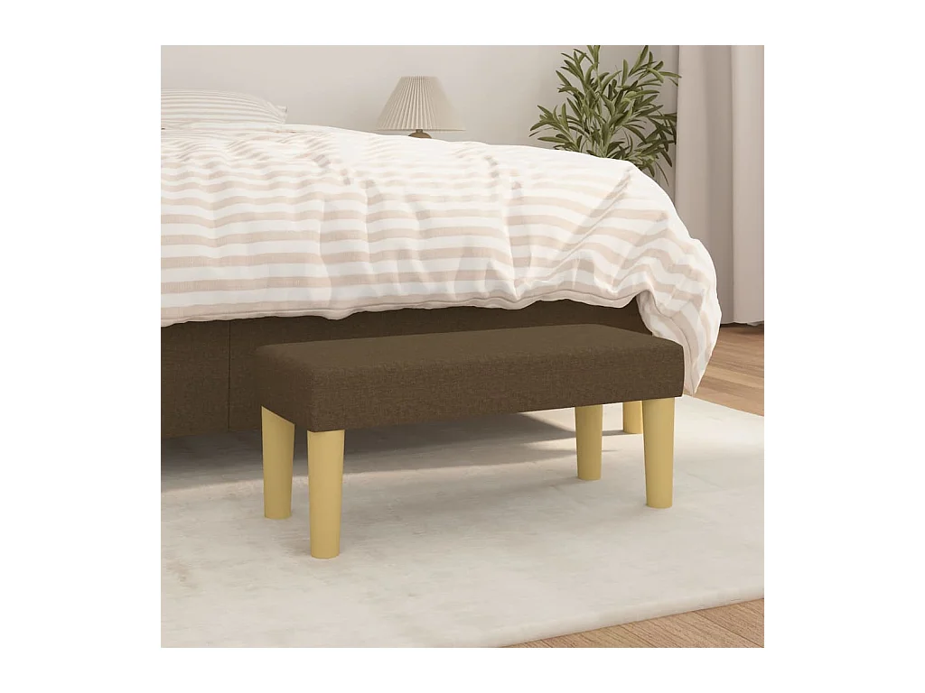 Banc Marron foncé 70x30x30 cm Tissu