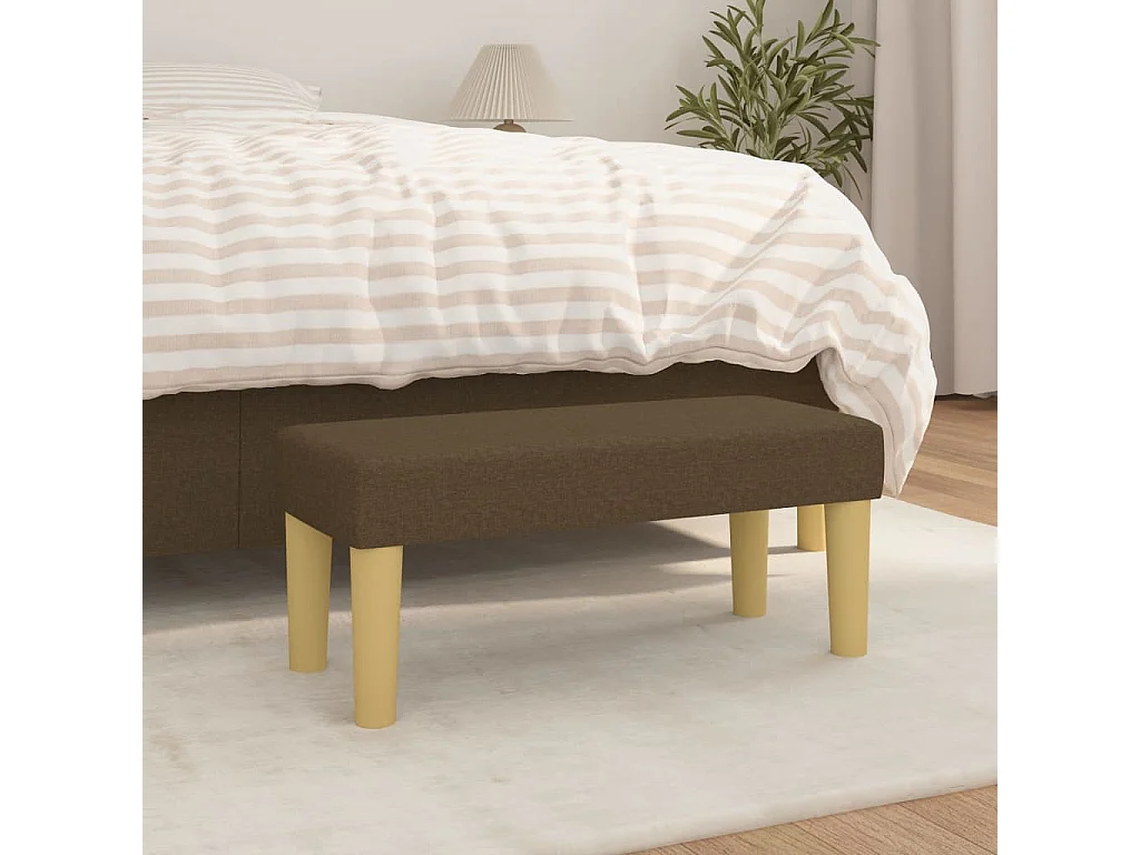 Banc Marron foncé 70x30x30 cm Tissu