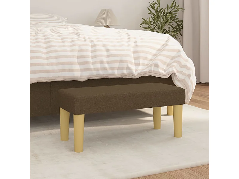 Banc Marron foncé 70x30x30 cm Tissu