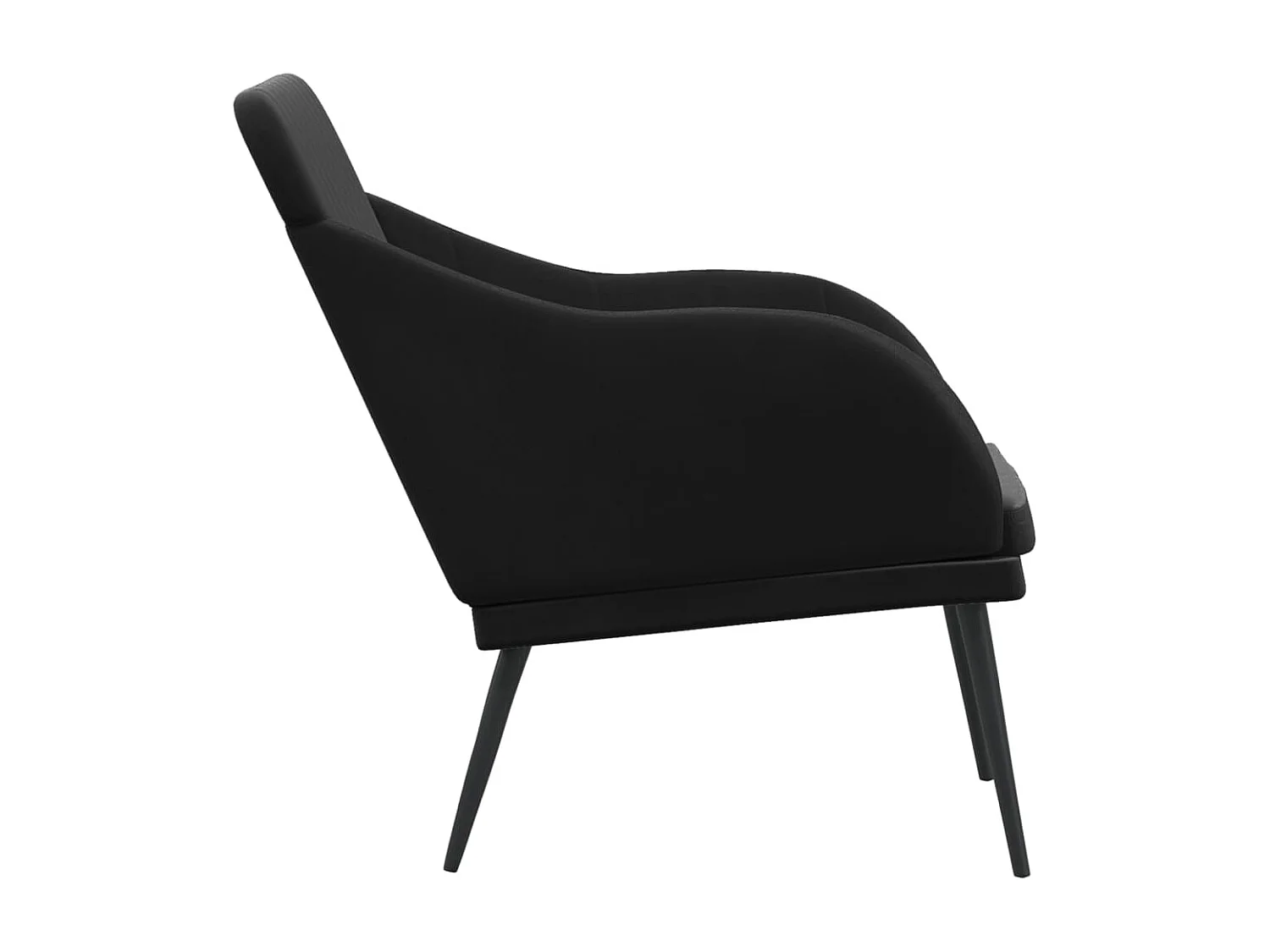 Panca Nera 110x76x80 cm Velluto