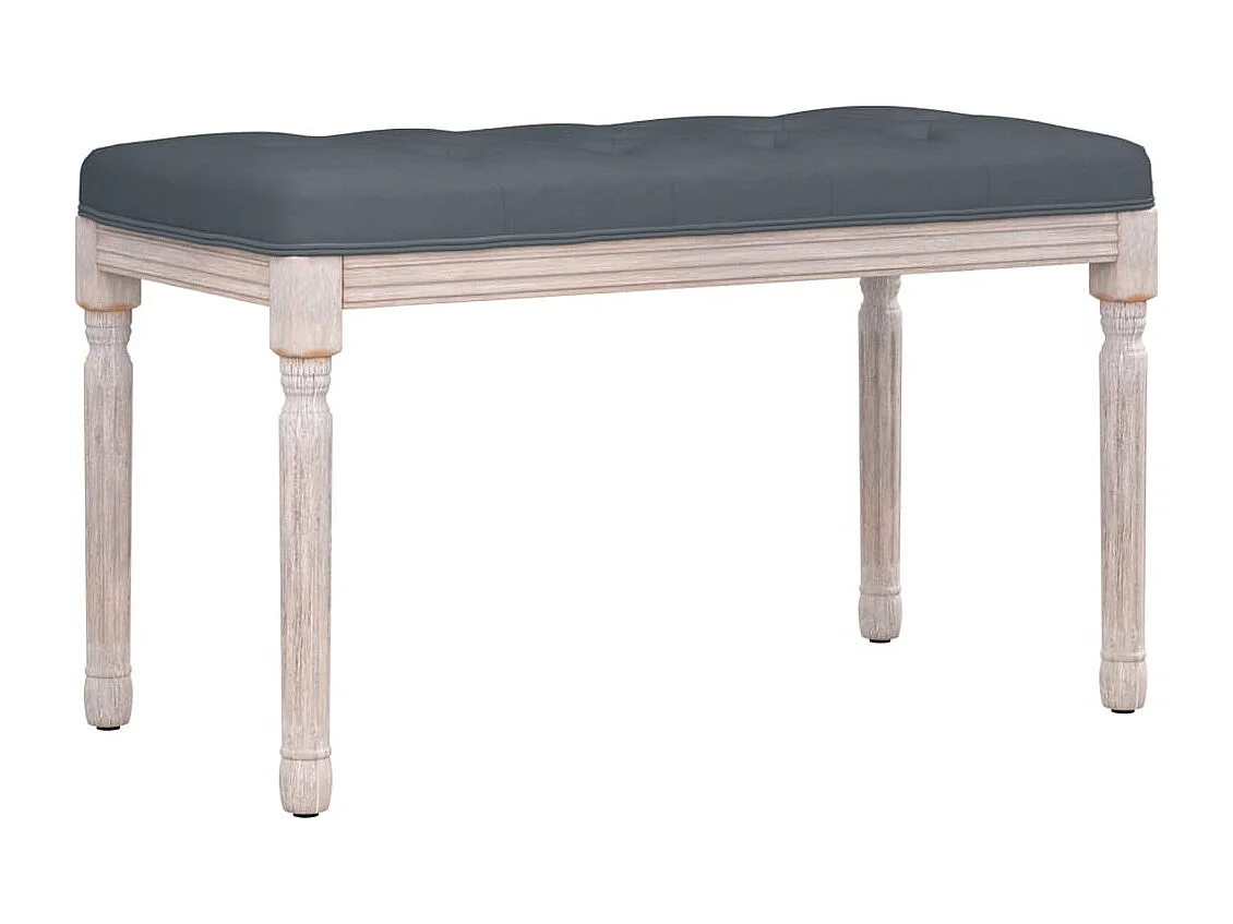 Banco cinza escuro 80x40x49 cm veludo