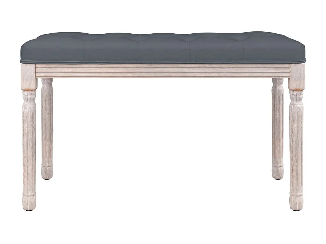 Banco cinza escuro 80x40x49 cm veludo