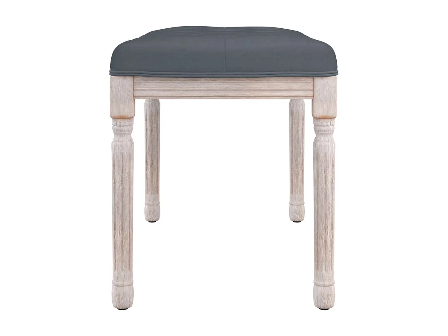 Banco cinza escuro 80x40x49 cm veludo