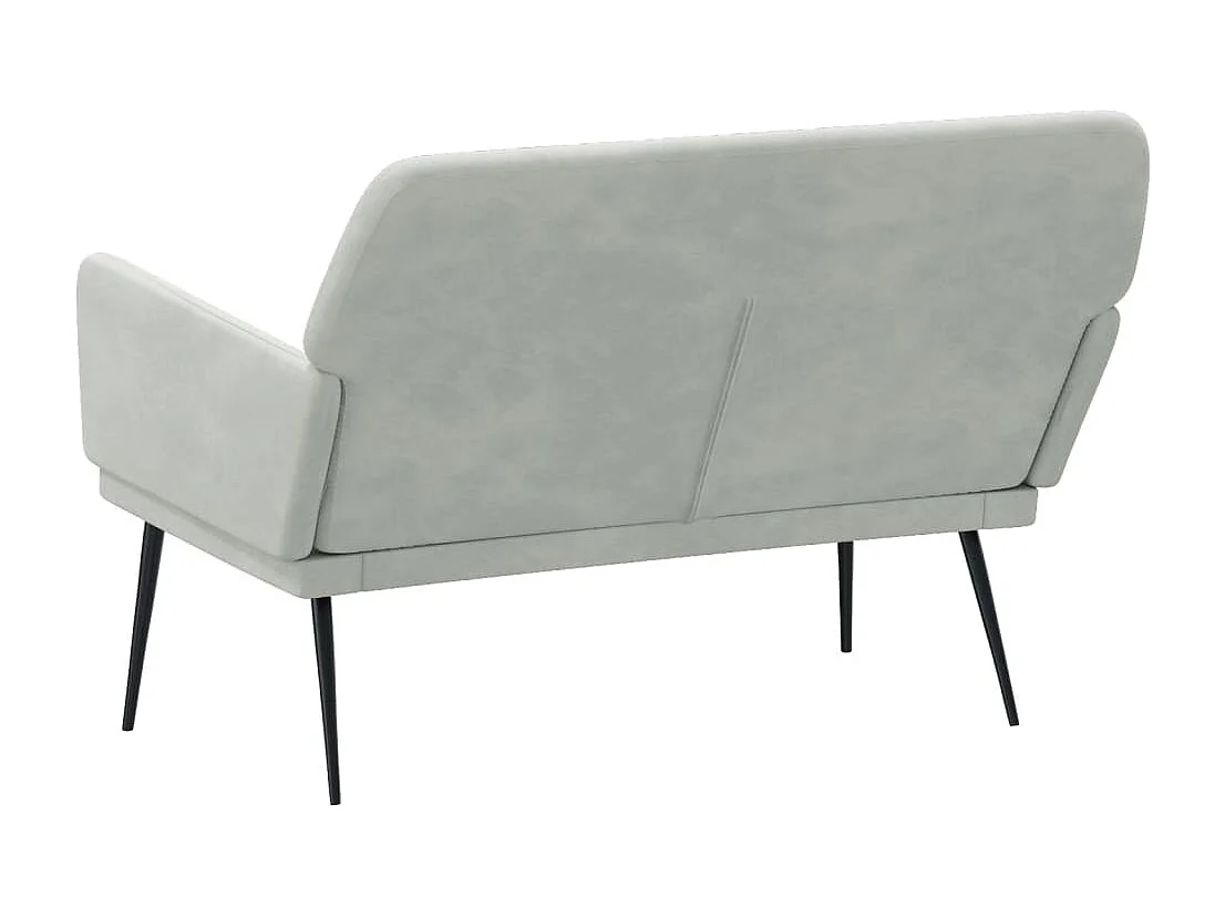 Banco gris claro 108x79x79 cm Terciopelo