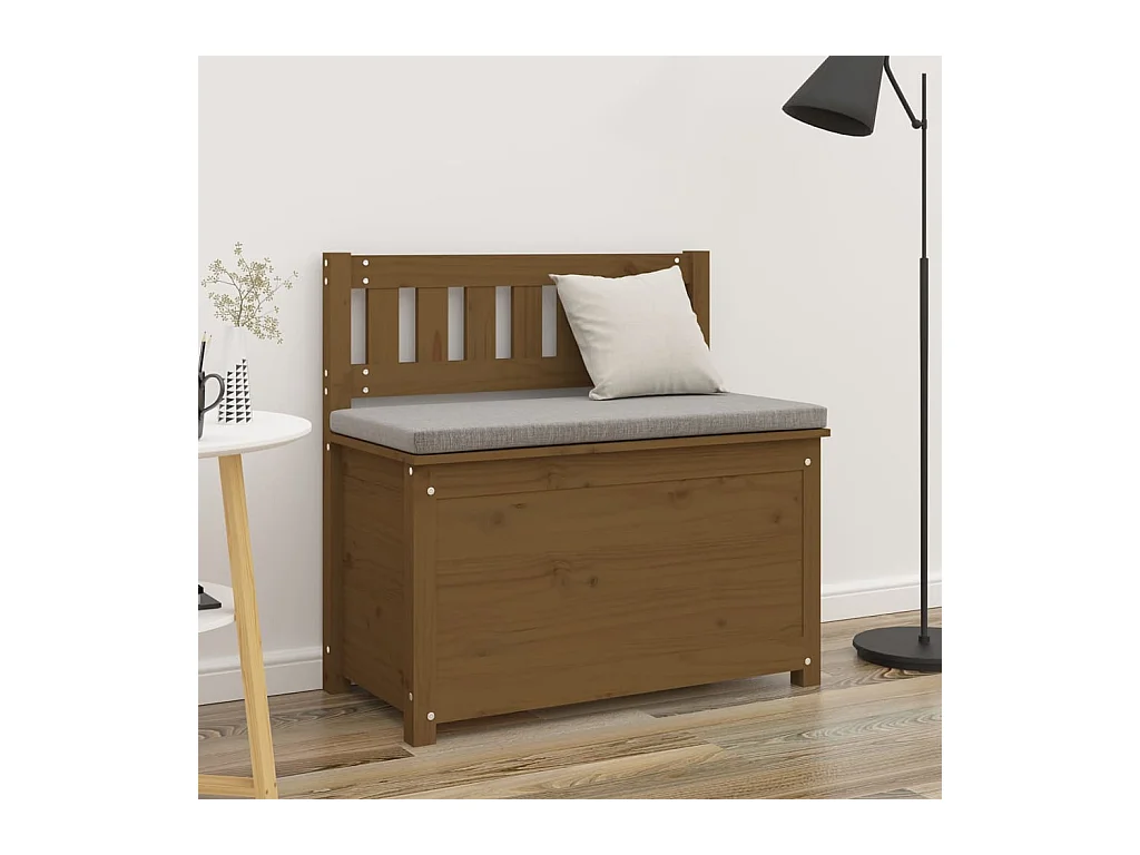 Banc Marron miel 80x41x77 cm Bois de pin massif
