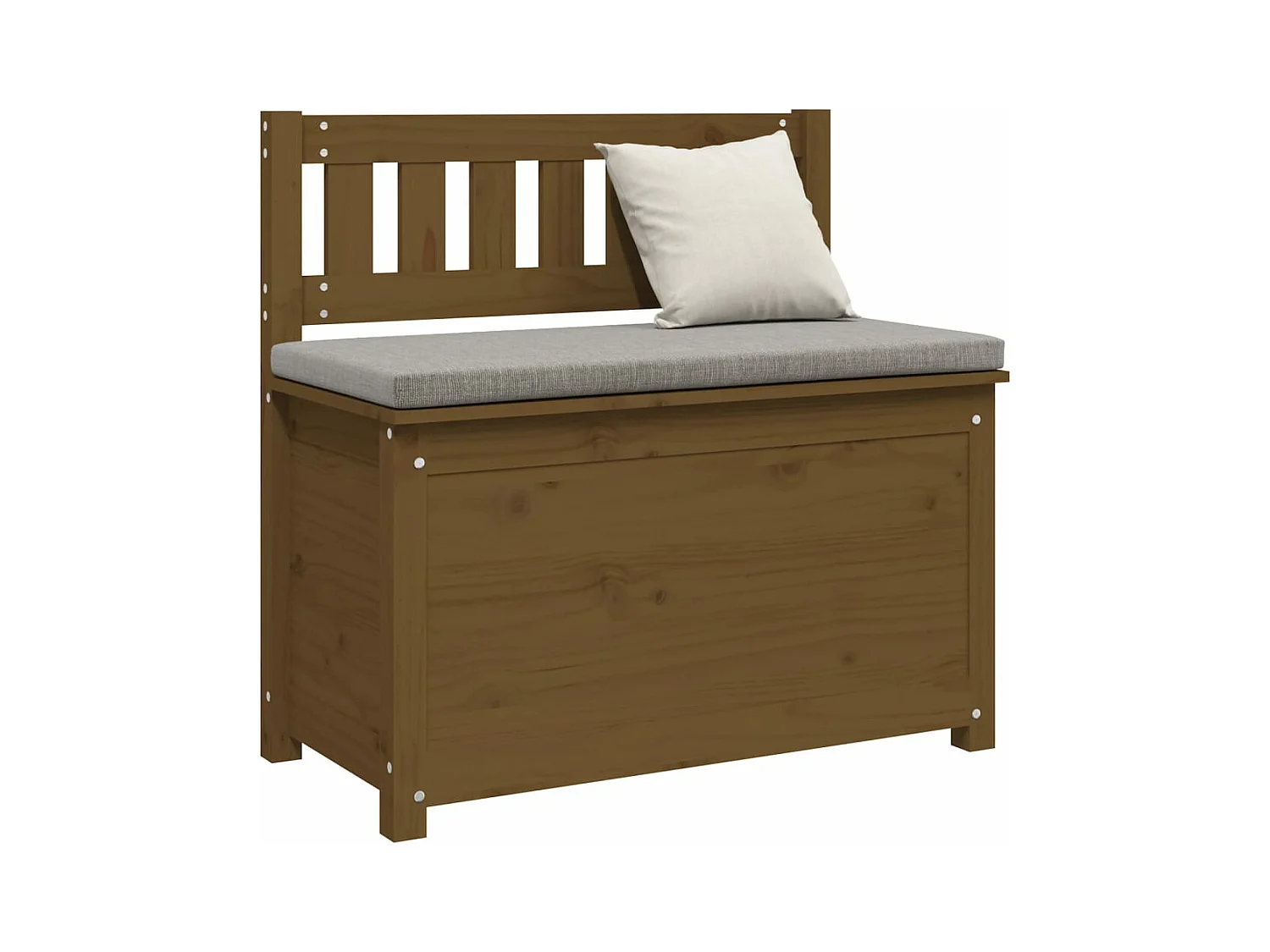 Banc Marron miel 80x41x77 cm Bois de pin massif