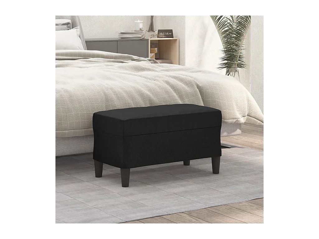 Banc Noir 70x35x41 cm Similicuir