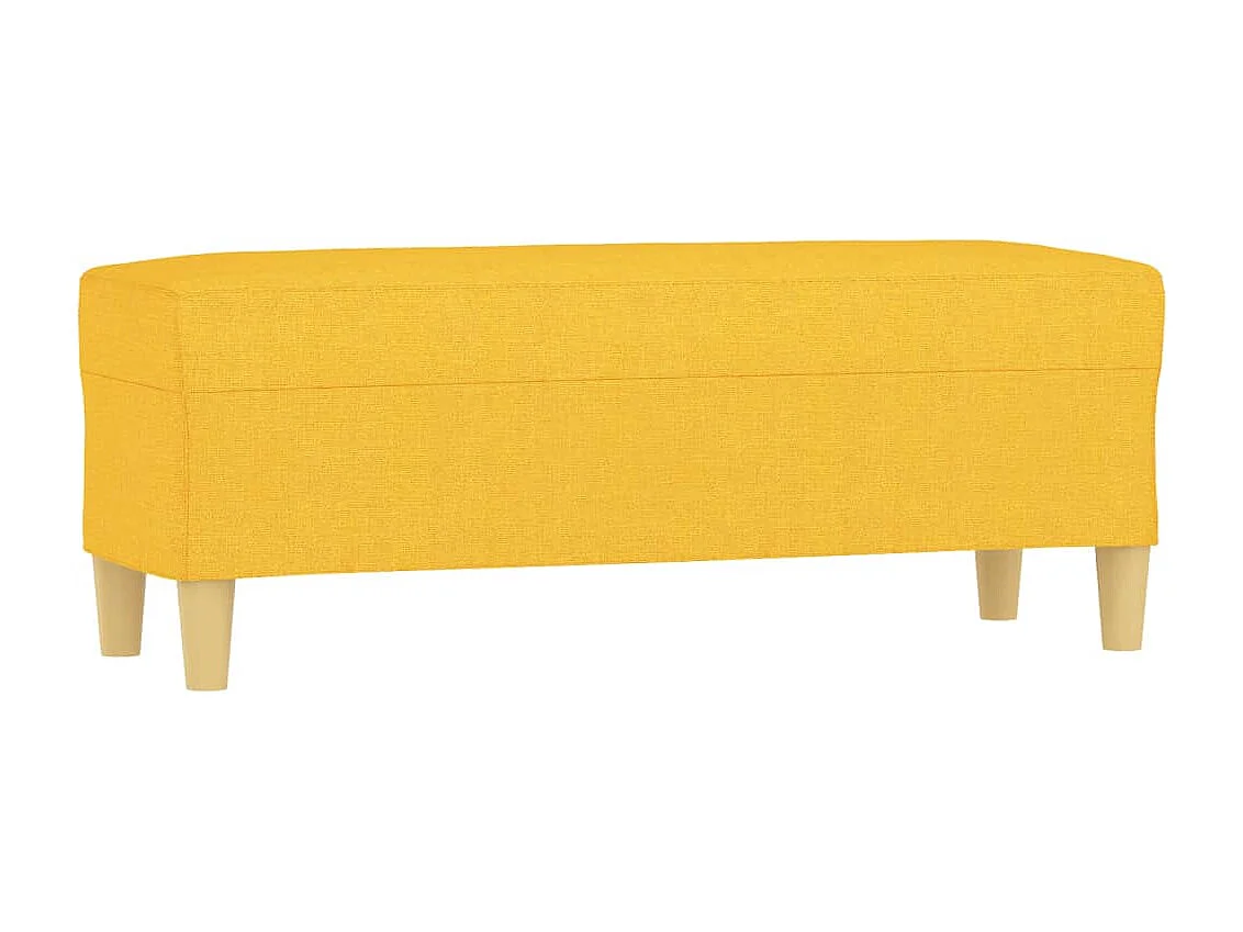 Hellgelbe Bank 100x35x41 cm Stoff
