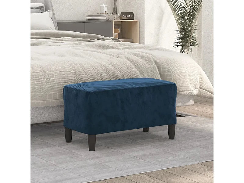 Banc Bleu 70x35x41 cm Velours