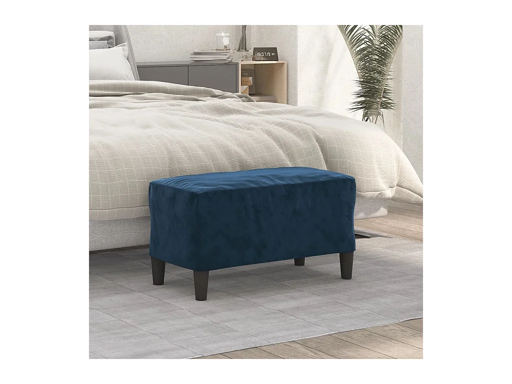 Banc Bleu 70x35x41 cm Velours