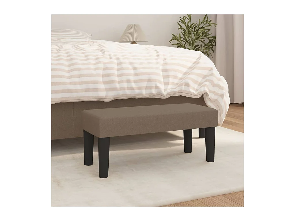Banc Taupe 70x30x30 cm Tissu