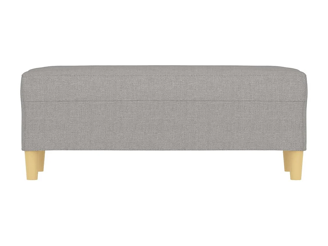 Banco Cinza Claro 100x35x41 cm Tecido