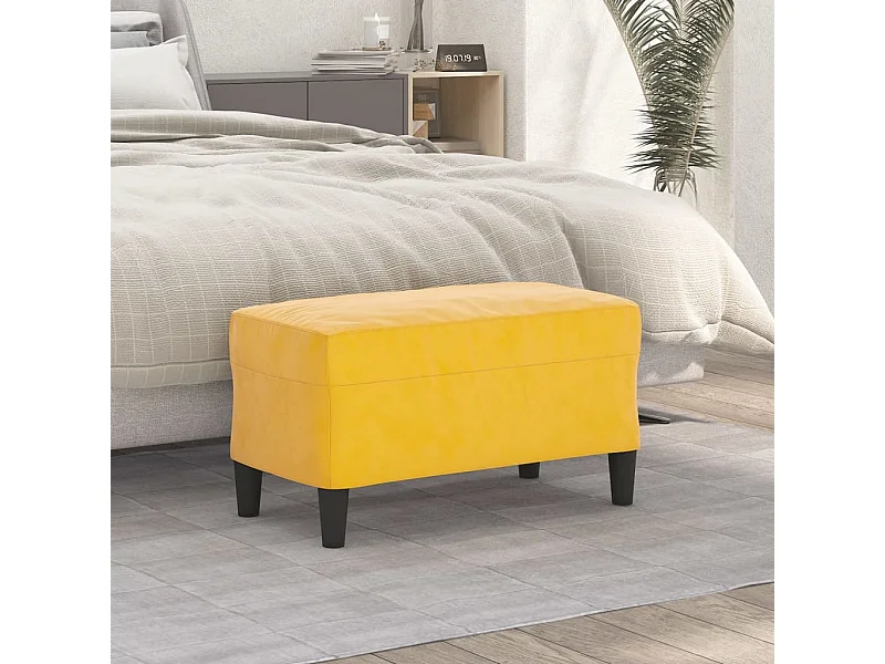 Banco Amarelo 70x35x41 cm Veludo