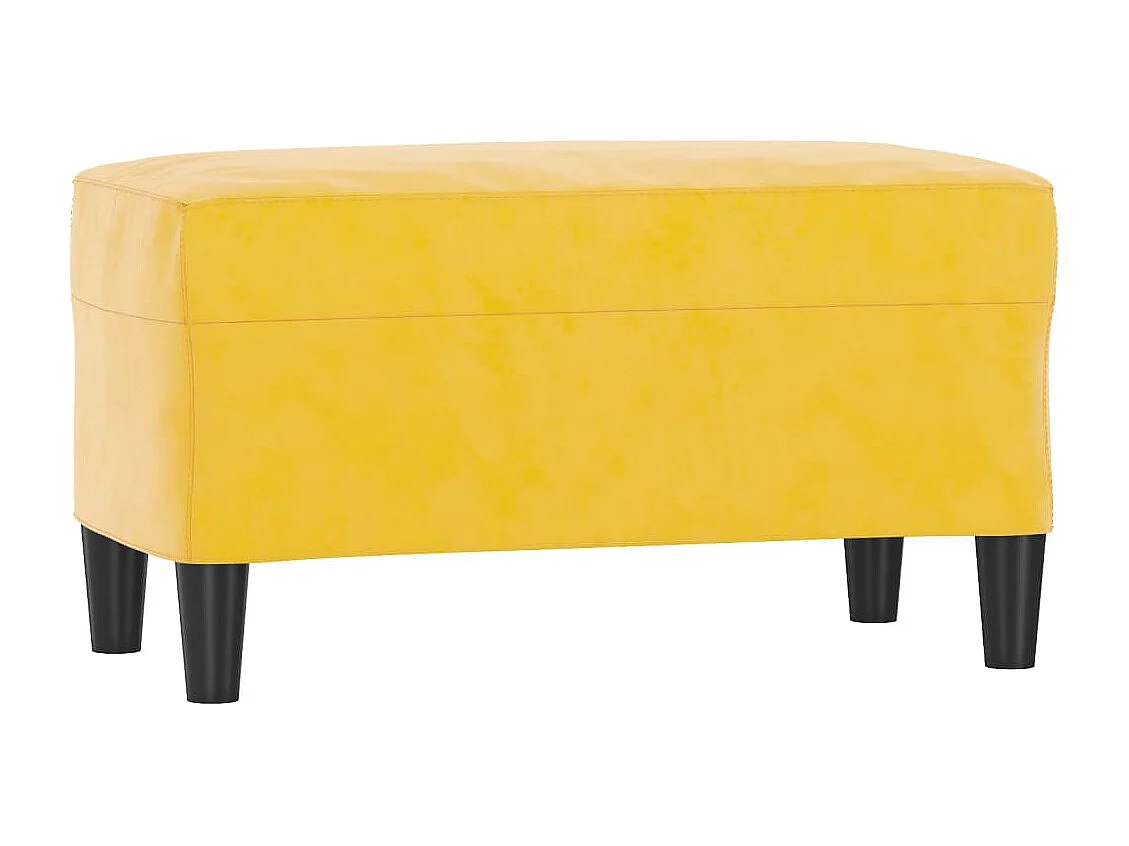 Panchina Gialla 70x35x41 cm Velluto