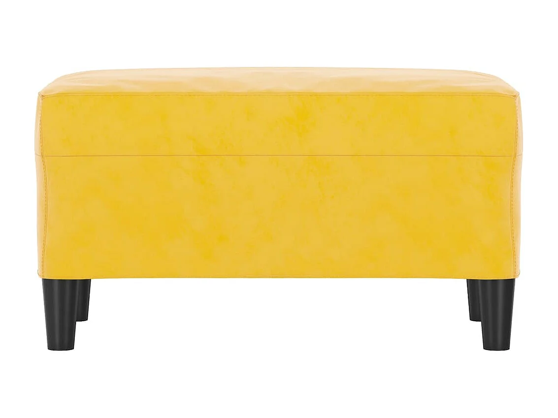 Panchina Gialla 70x35x41 cm Velluto