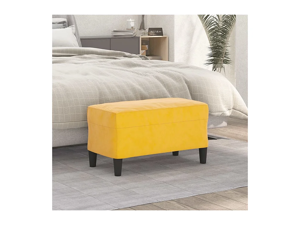 Banc Jaune 70x35x41 cm Velours