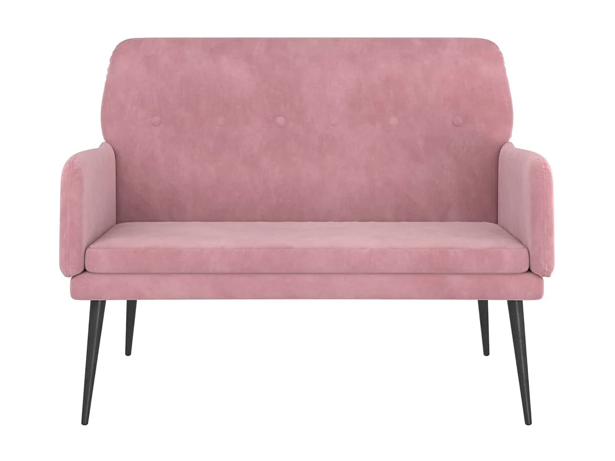 Banc Rose 108x79x79 cm Velours
