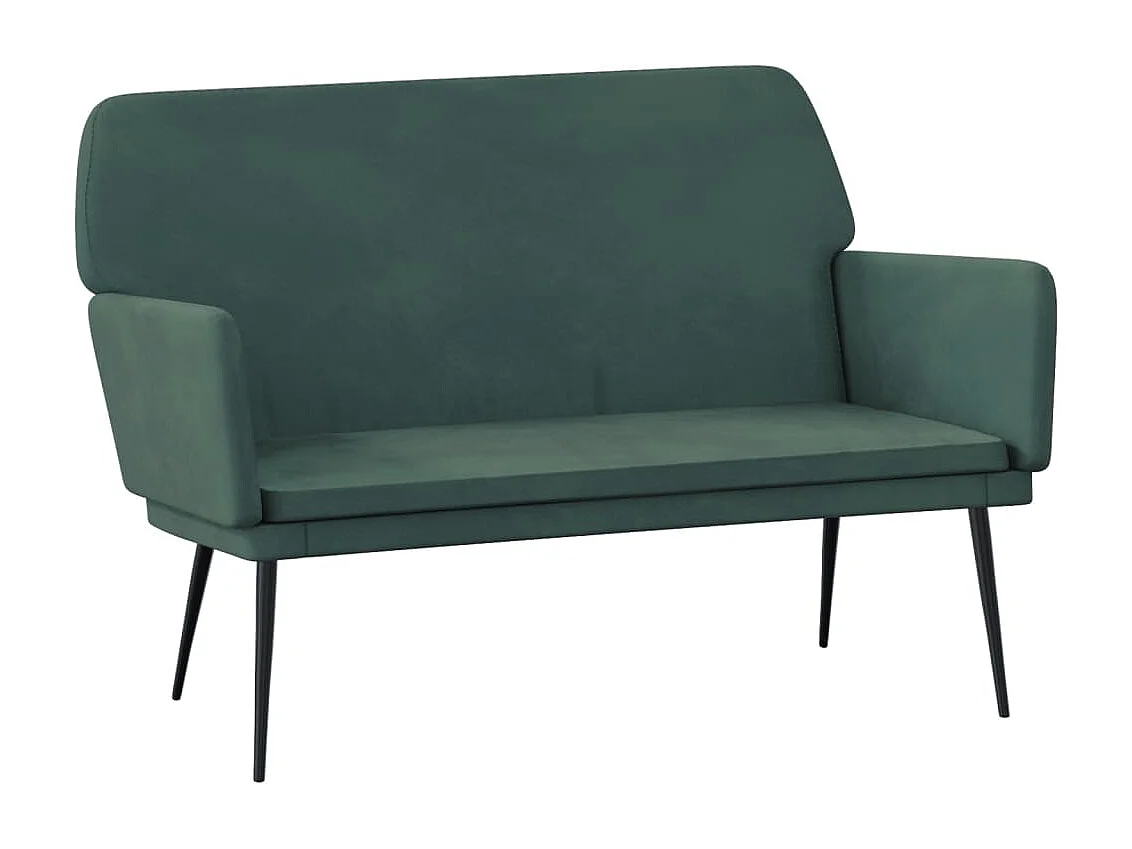 Panca Verde scuro 108x79x79 cm Velluto