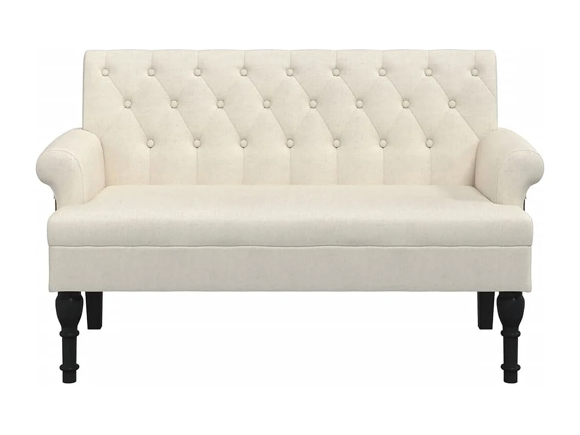 Banc avec dossier 120x62x75,5 cm lin