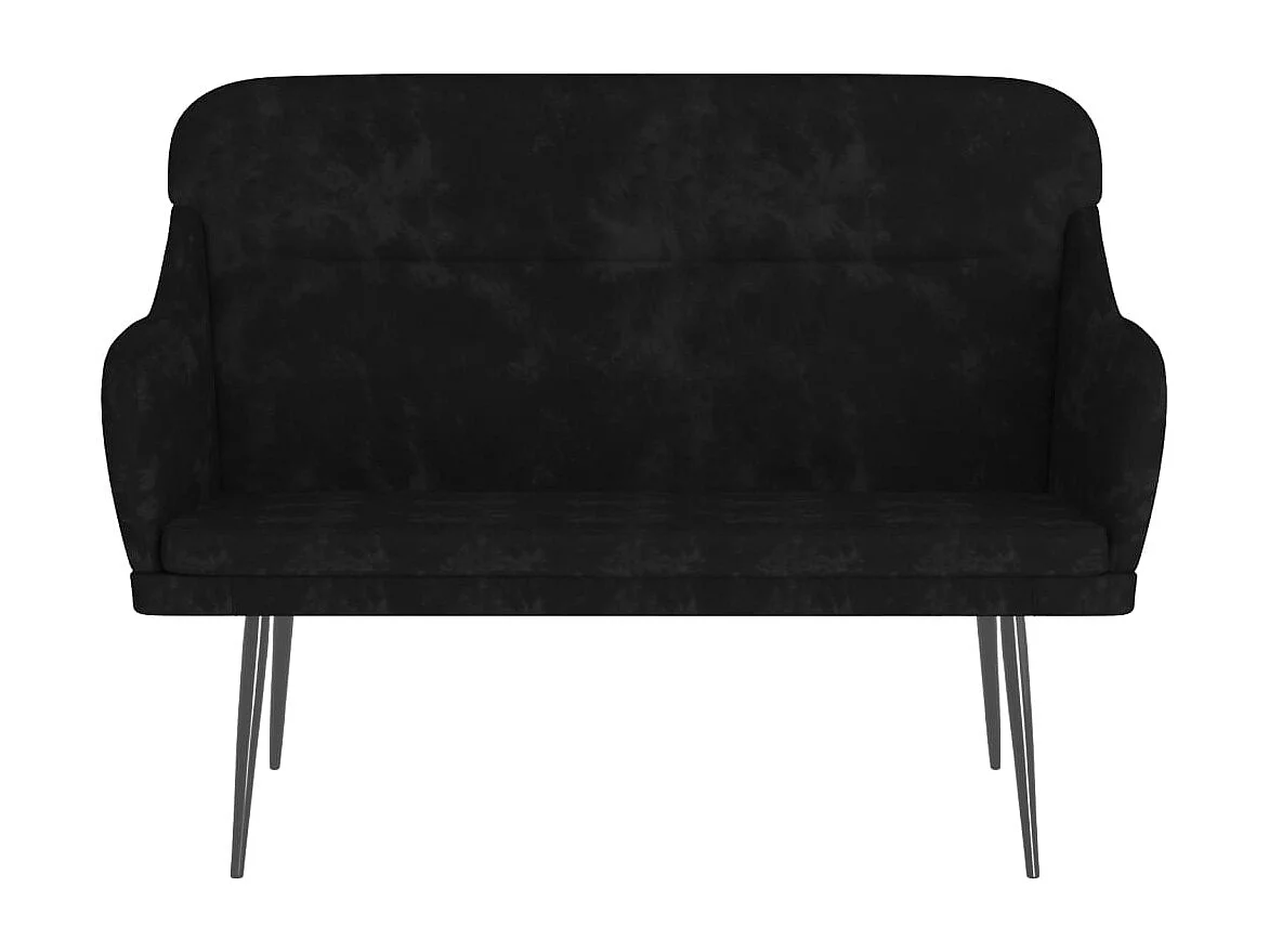 Banco negro 110x76x80 cm Terciopelo